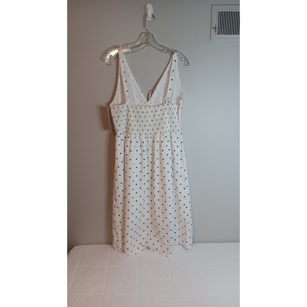 New Millie Bobby Brown Maxi Corset Dress Sz XL White Polka Dot Lined - Picture 4 of 6